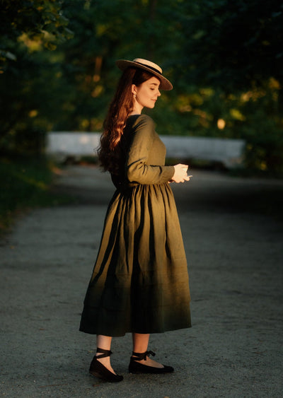 Eyre Dress, Long Sleeve#color_evergreen