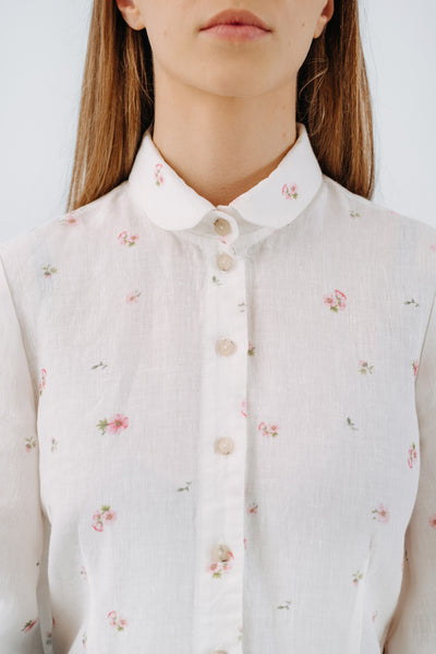 Fitted Sophie Shirt, Long Sleeve, Apple Blossom