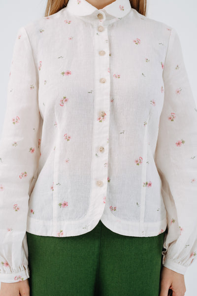 Fitted Sophie Shirt, Long Sleeve, Apple Blossom