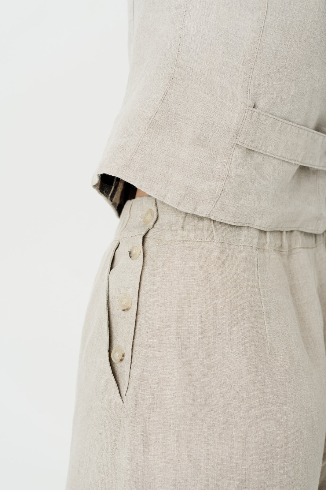 Maxi Catherine Trousers, Natural Linen