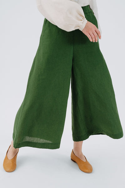 Midi Charlotte Trousers, Emerald Green#color_emerald-green