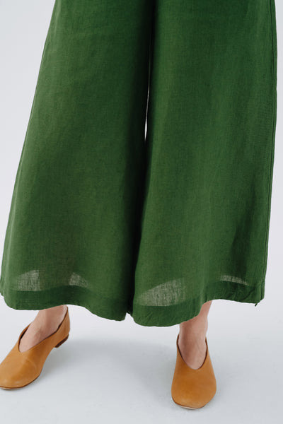 Midi Charlotte Trousers, Emerald Green#color_emerald-green