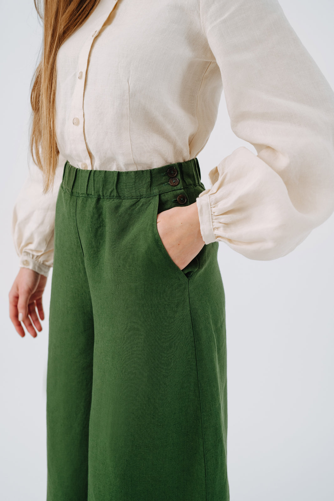 Midi Charlotte Trousers, Emerald Green#color_emerald-green