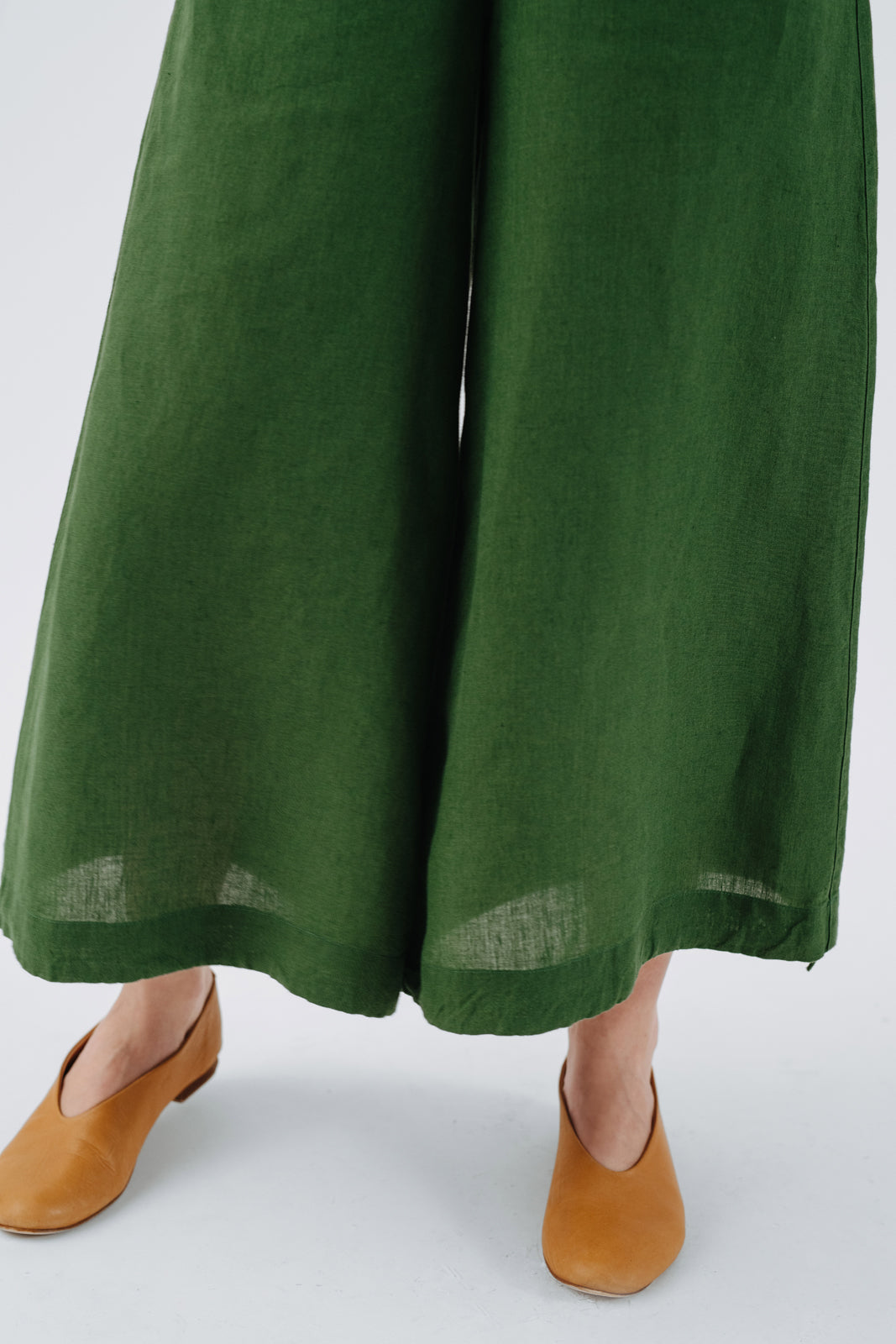 Midi Charlotte Trousers, Emerald Green