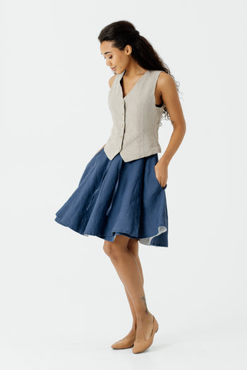 Mini Wrap Skirt, Moonlight Blue#color_moonlight-blue