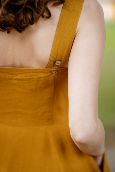 Pinafore Dress, Sleeveless, Marigold#color_marigold