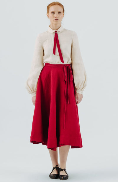 Wrap Skirt#color_red-poppy