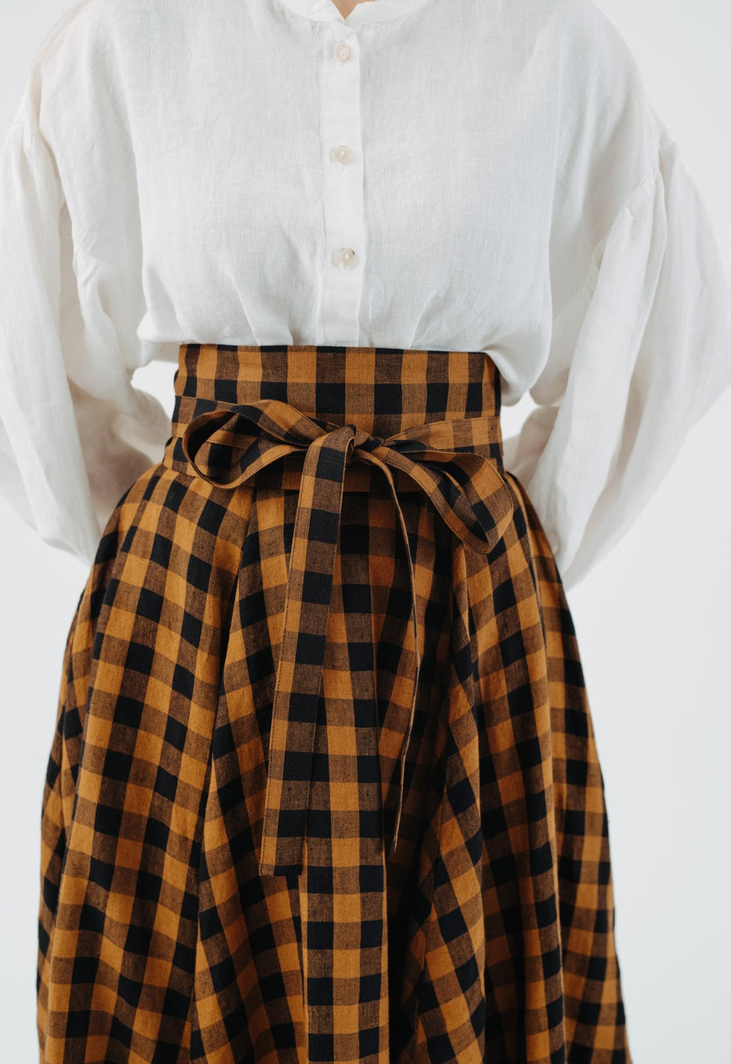 Ribbon Belt, Brown Checkers#color_brown-checkers