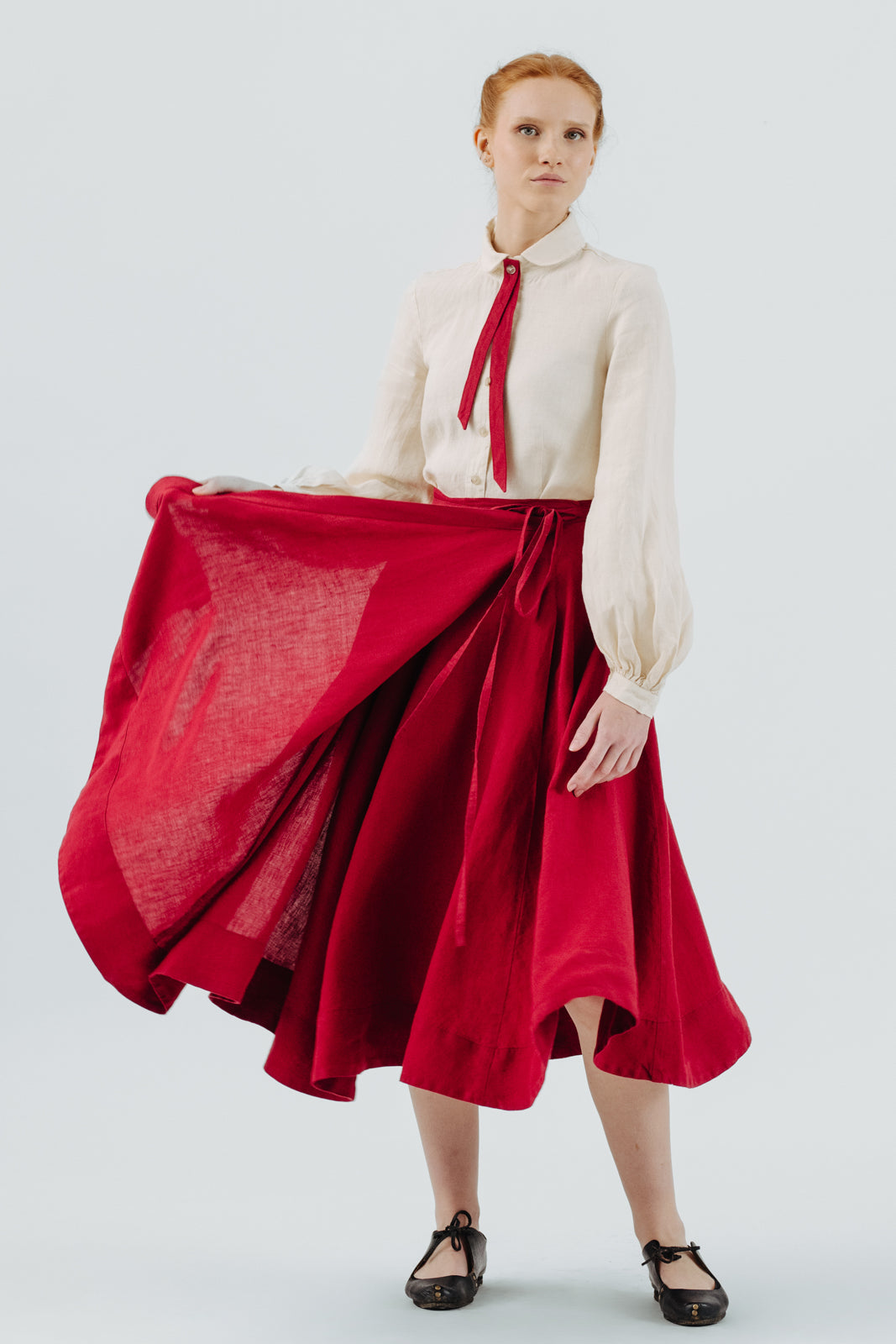 Wrap Skirt, Red Poppy#color_red-poppy