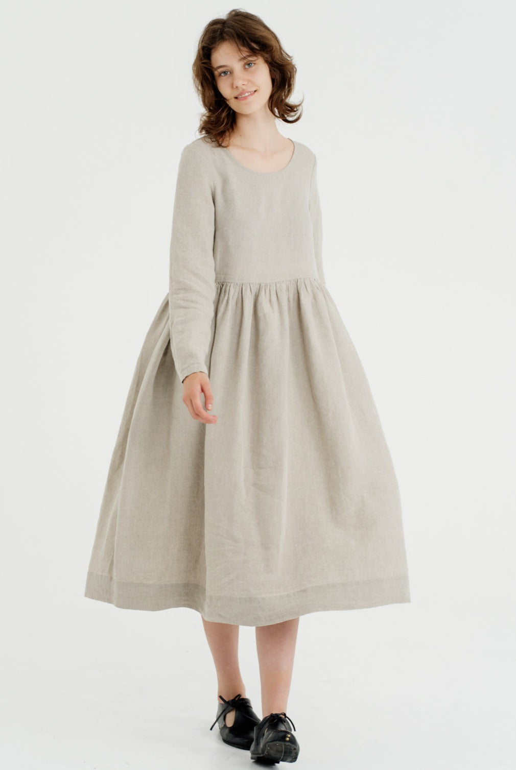 Erica tanov summer linen smock dress on sale