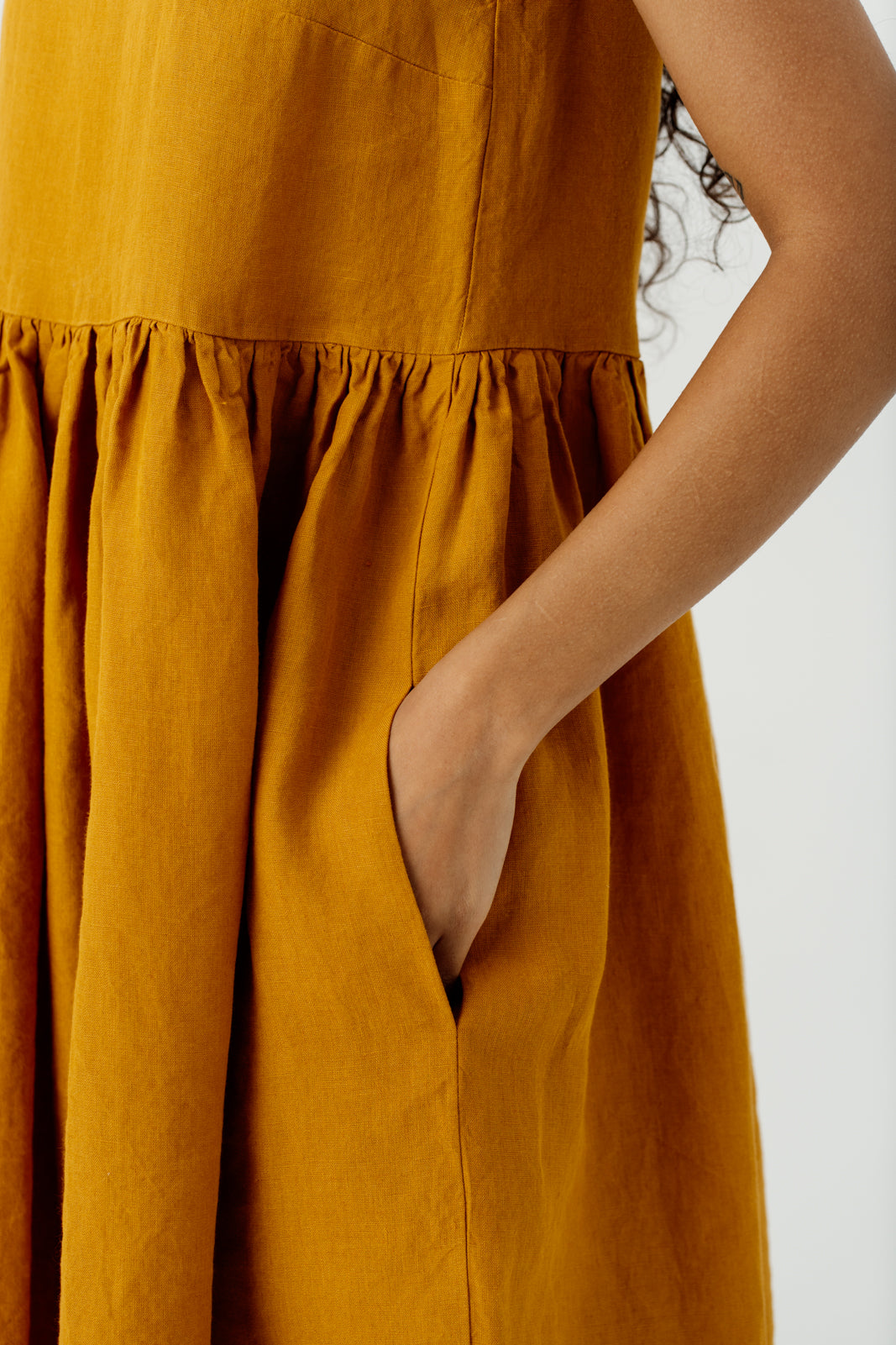 Smock Dress, Sleeveless, Marigold