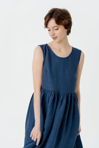 Smock Dress, Sleeveless, Moonlight Blue#color_moonlight-blue