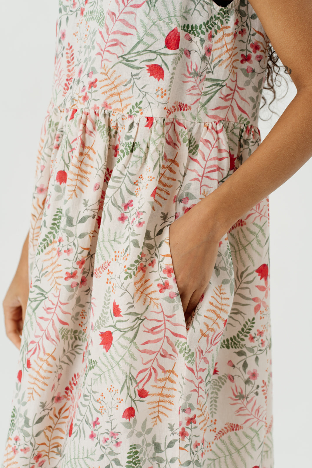 Smock Dress, Sleeveless, Whimsical Garden