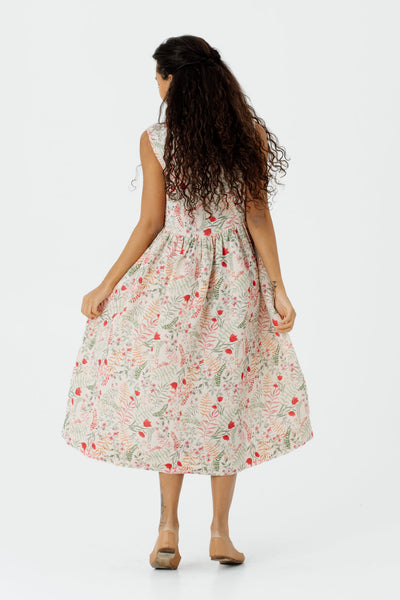 Smock Dress, Sleeveless, Whimsical Garden