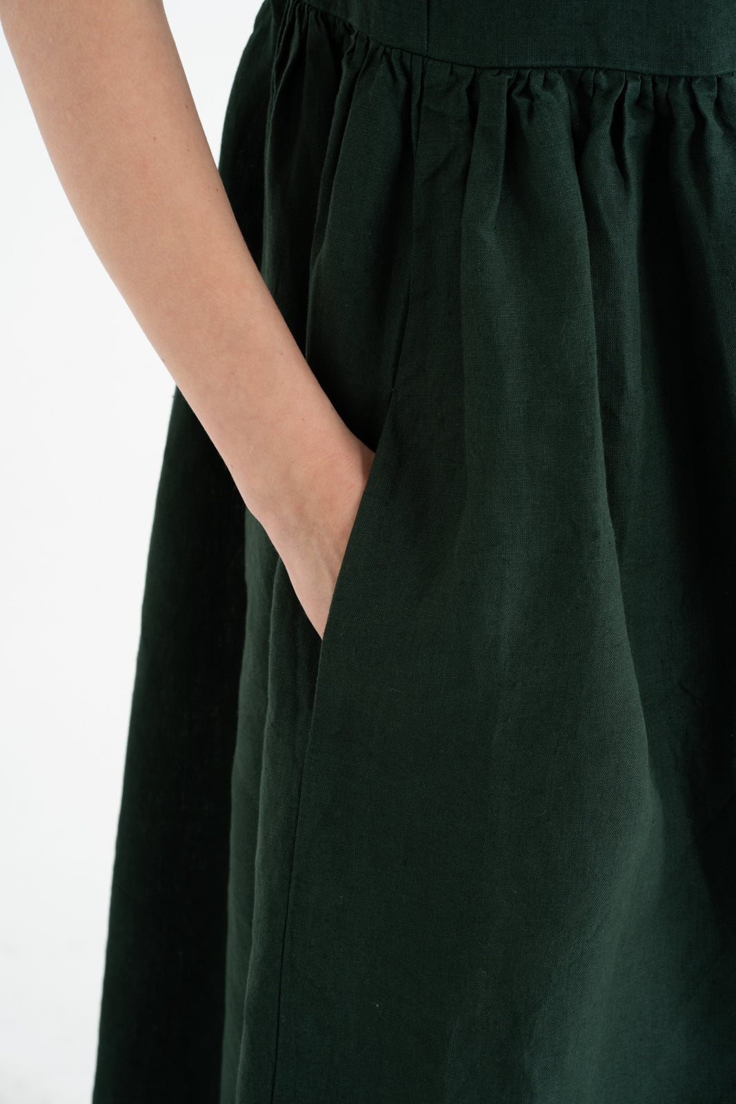Smock Dress, Sleeveless#color_evergreen