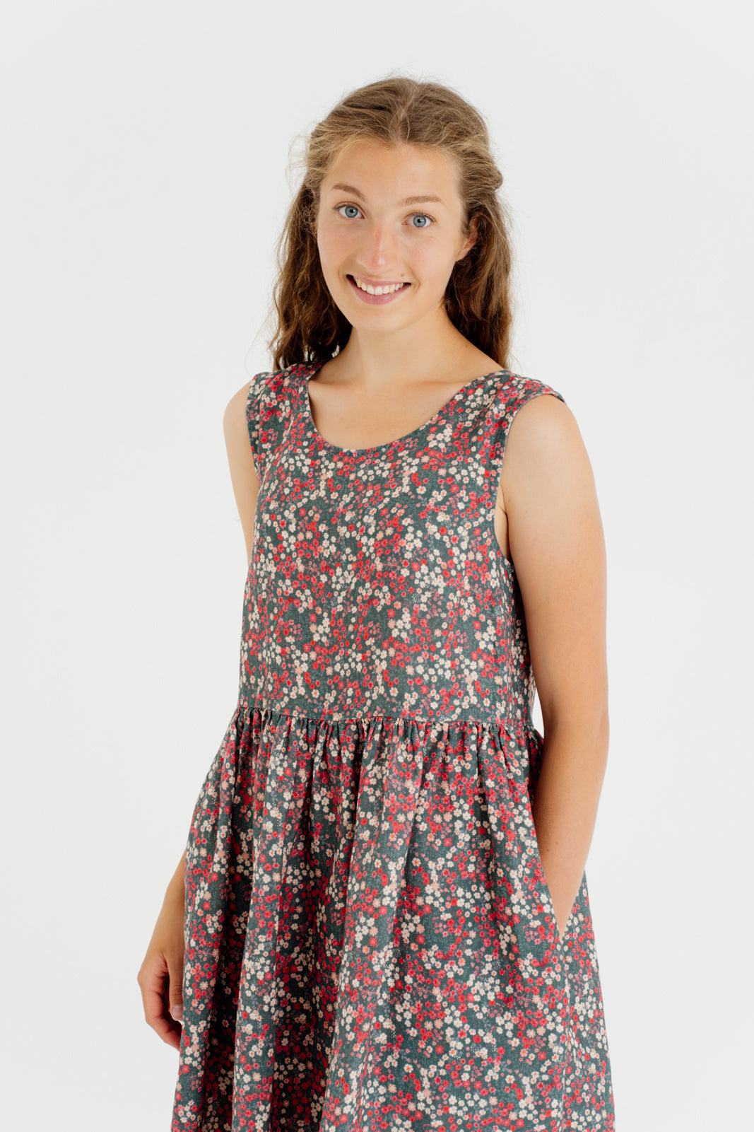 Smock Dress, Sleeveless, Ditsy Floral