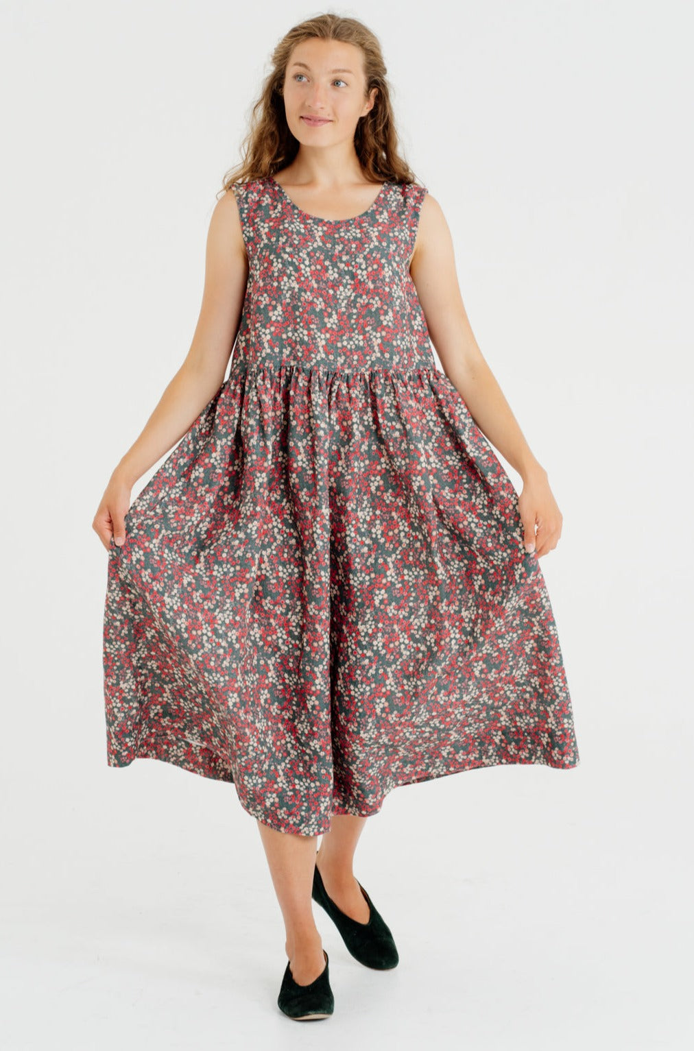 Smock Dress, Sleeveless, Ditsy Floral