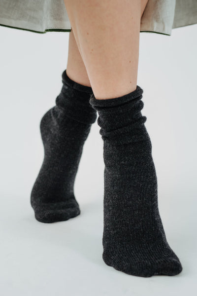 Socks, Merino Wool#color_black-pansy
