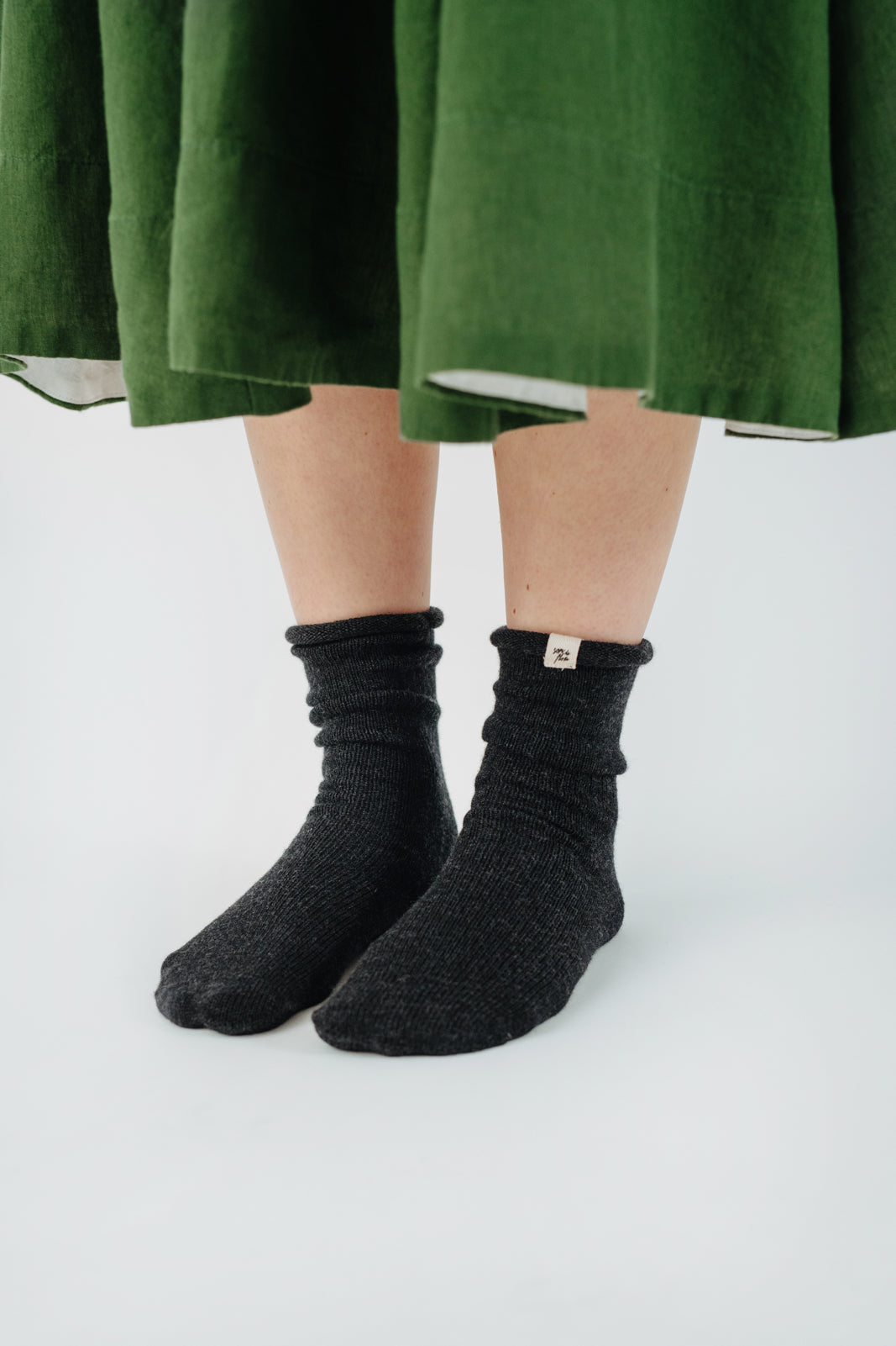 Socks, Merino Wool#color_black-pansy