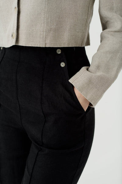 Stella Trousers, Black Pansy