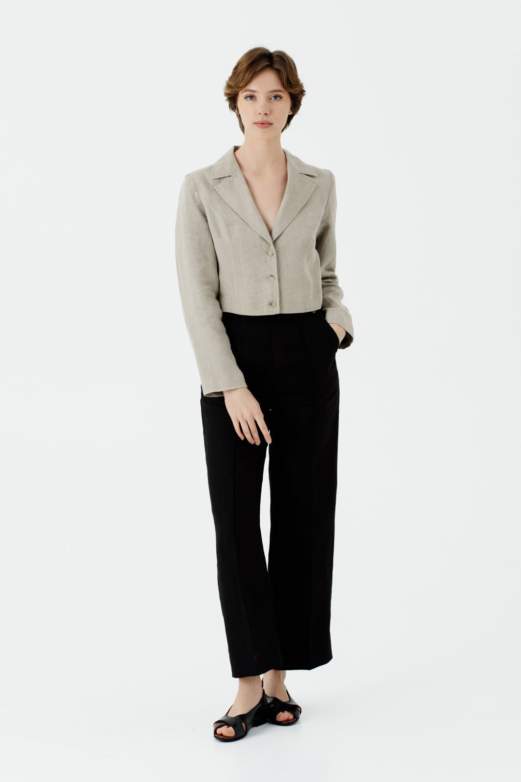 Stella Trousers, Black Pansy