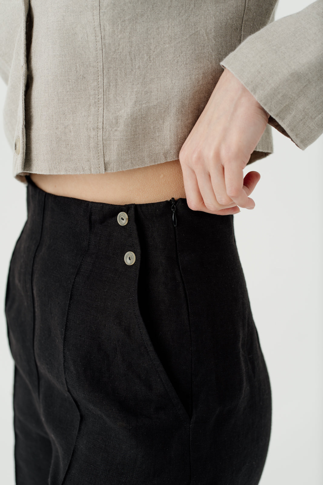 Stella Trousers, Black Pansy