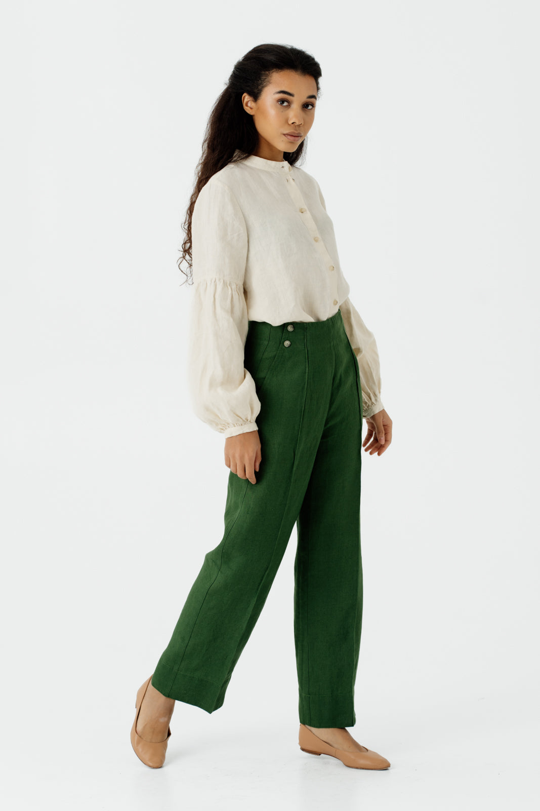 Stella Trousers, Emerald Green