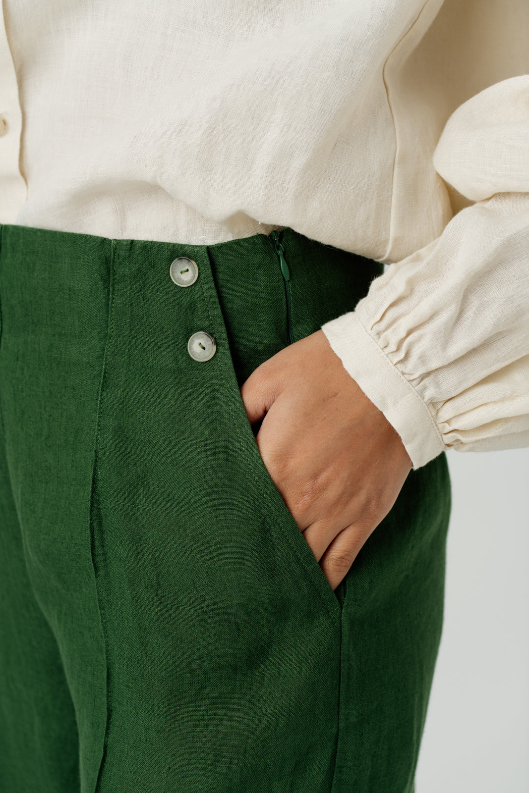 Stella Trousers, Emerald Green