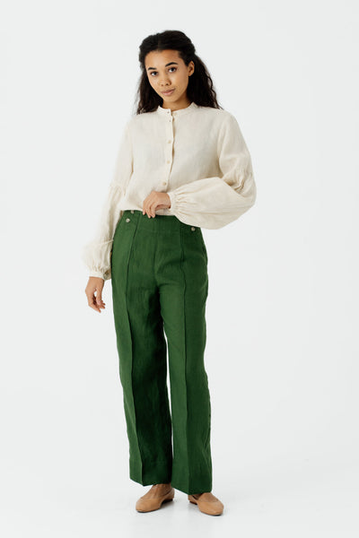 Stella Trousers, Emerald Green