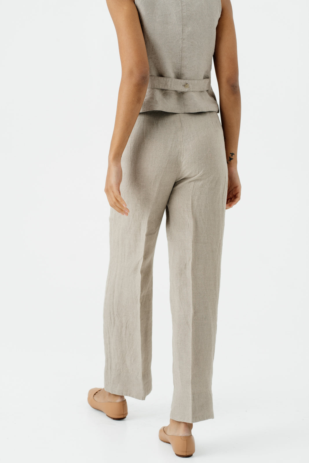 Stella Trousers, Natural Linen