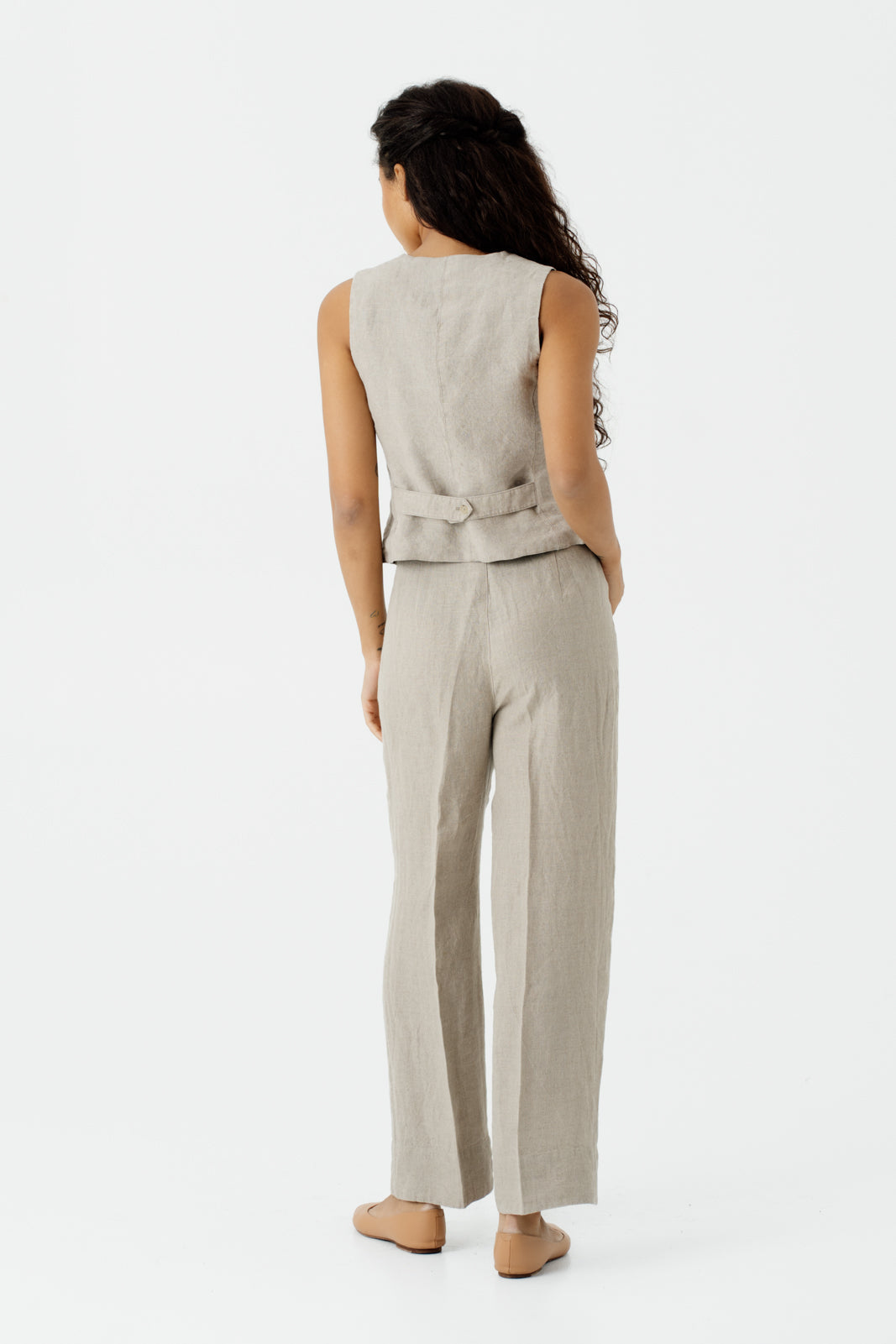 Stella Trousers, Natural Linen