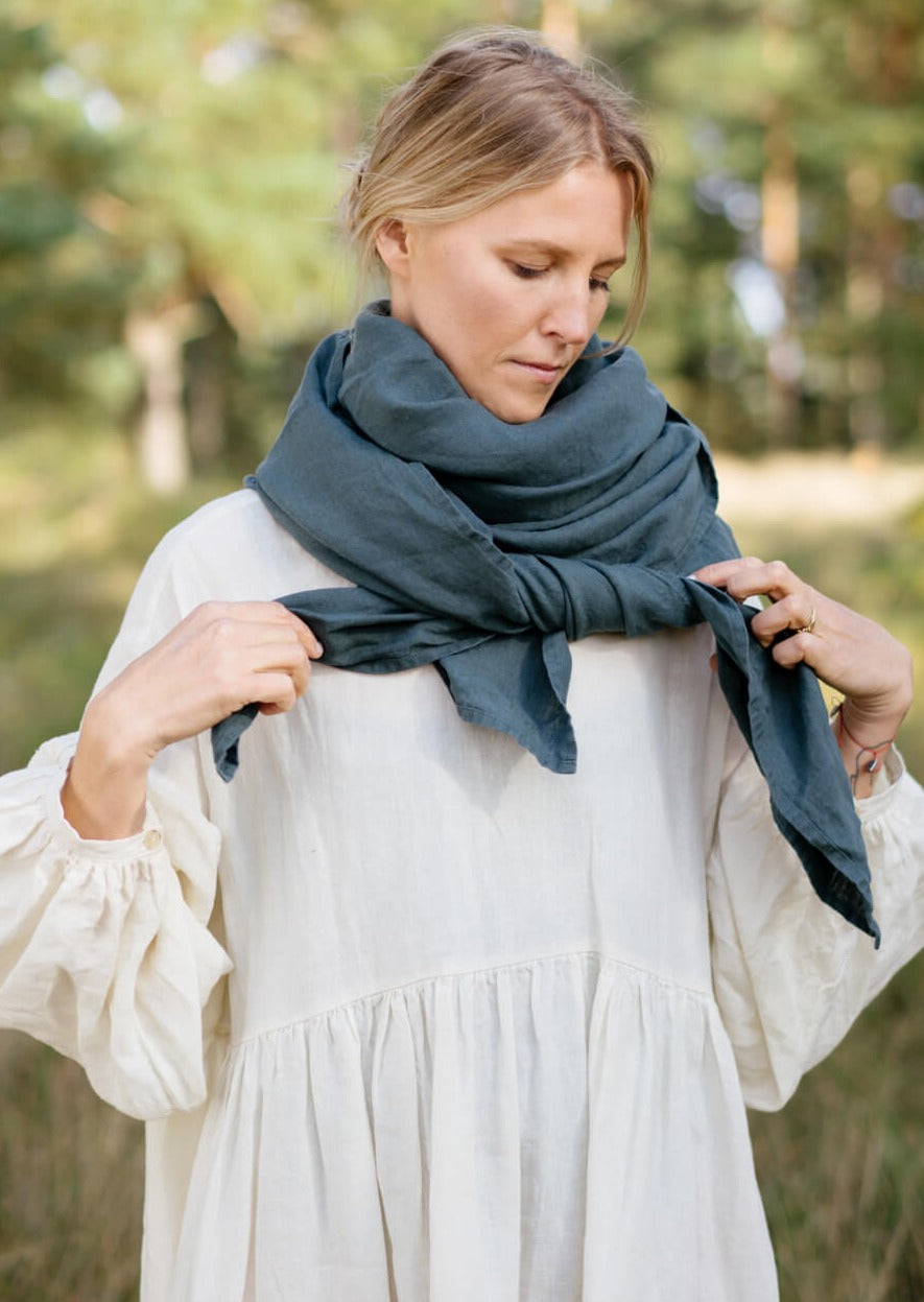 Palisandra Scarf, Teal Blue