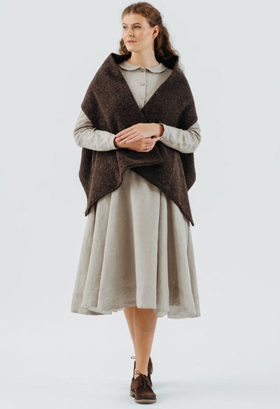 Tilda Shawl, Wool#color_autumn-brown