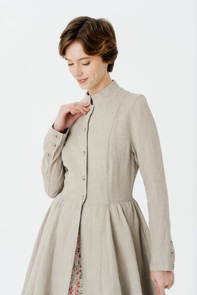 Victorian Coat, Natural Linen