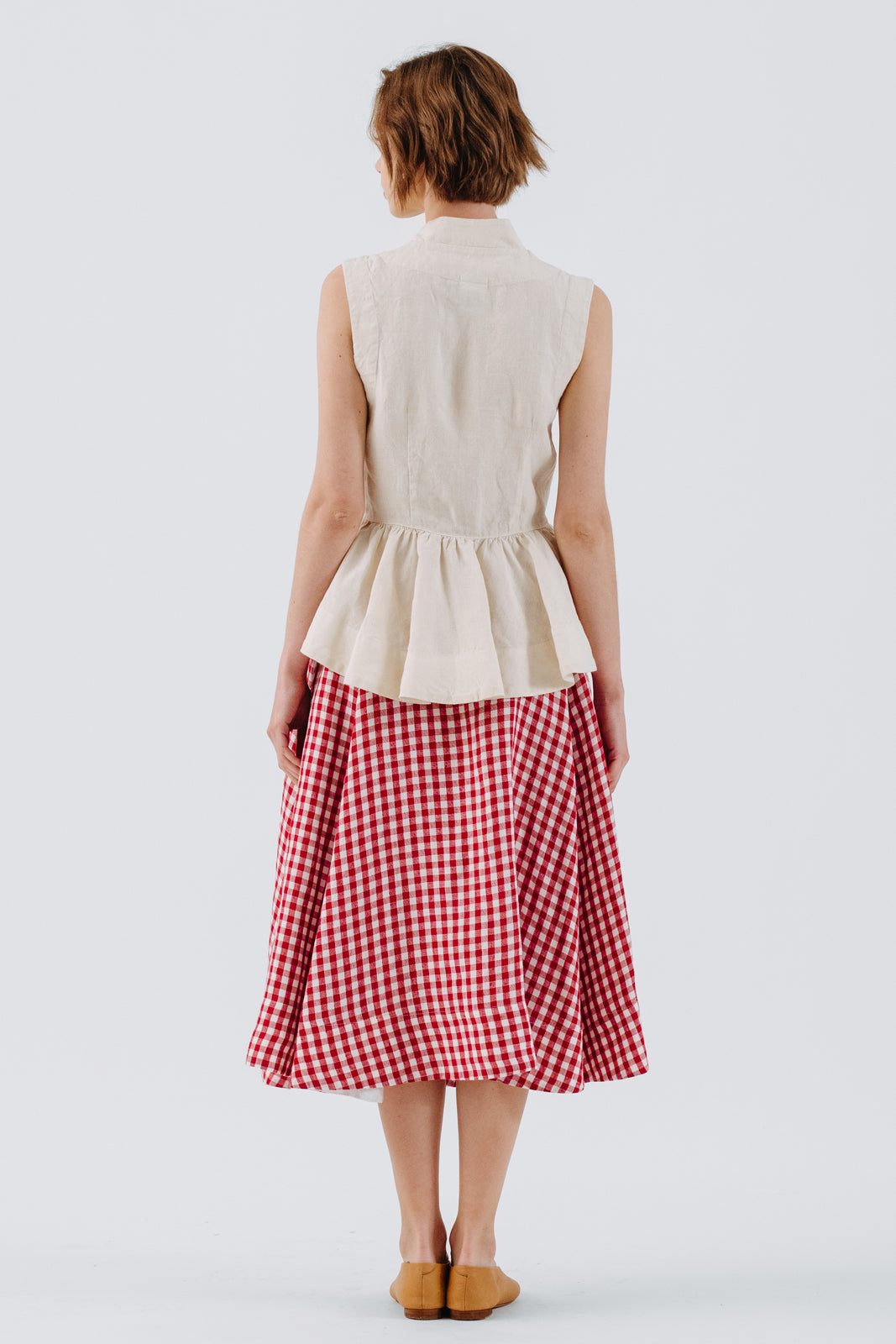 Wrap Skirt, Red Gingham#color_red-gingham