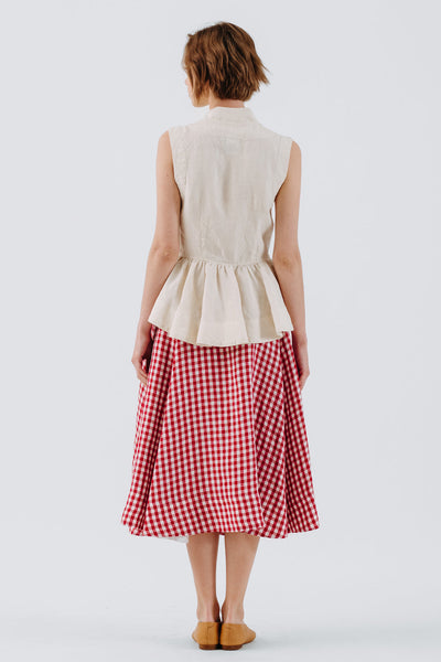 Wrap Skirt, Red Gingham#color_red-gingham