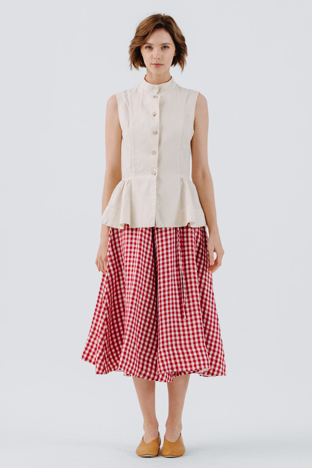 Wrap Skirt, Red Gingham