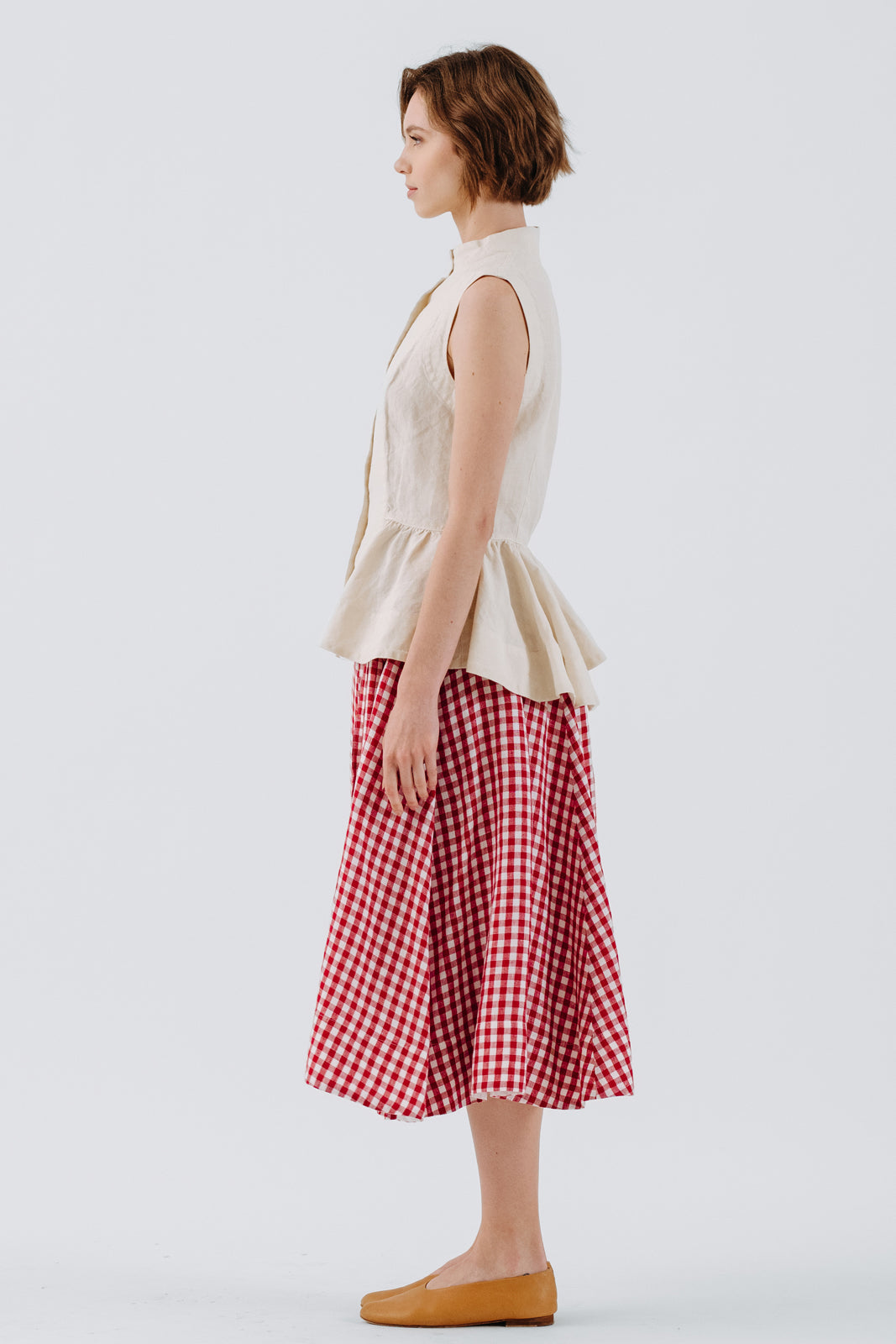 Wrap Skirt, Red Gingham