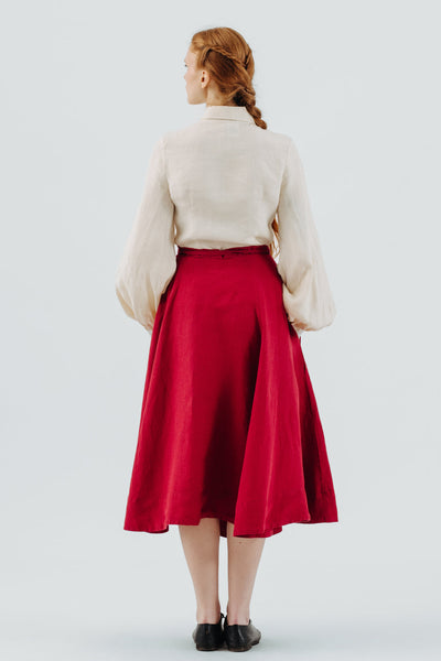 Wrap Skirt, Red Poppy#color_red-poppy