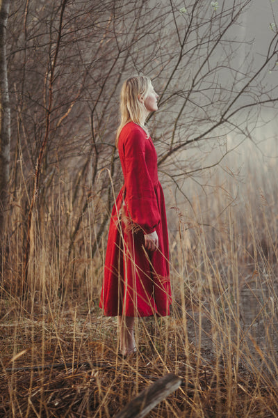Scarlet Dress, Long Sleeve - Son de Flor