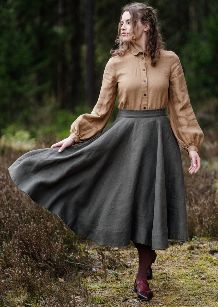 Classic Skirt, Twill Linen | Son de Flor