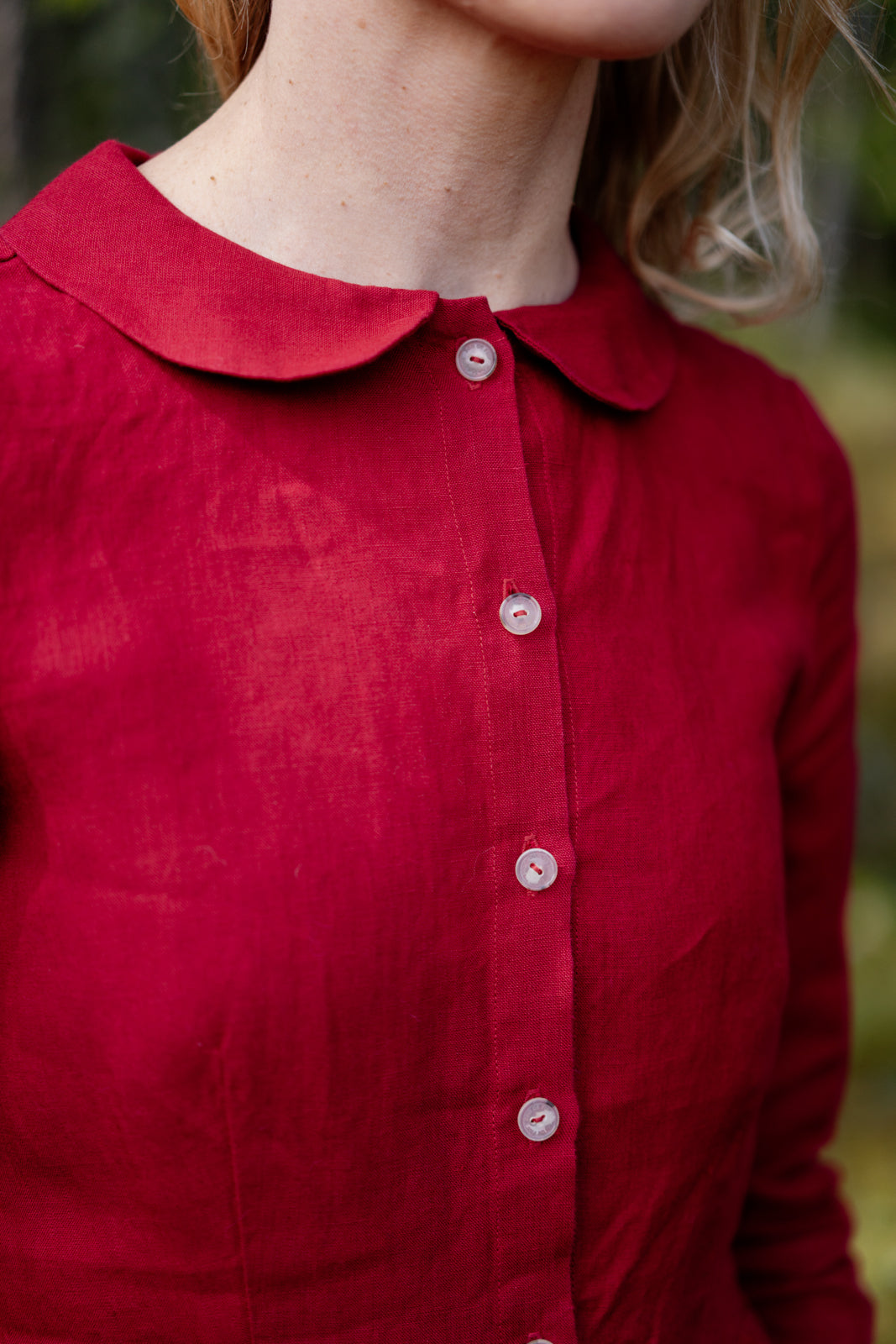 Mini Classic Dress, Long Sleeve - Son de Flor#color_red-poppy