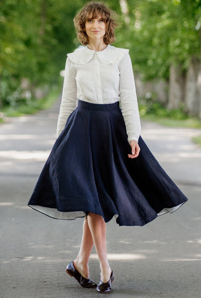 Classic Skirt, Son de Flor#color_night-navy