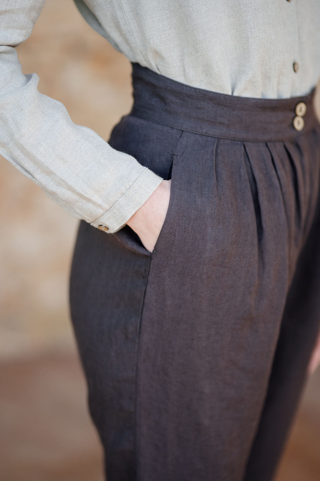 Buy Fashionoliq Women Tie Waist Peg Leg Pants Trouser S Beige at  Amazonin