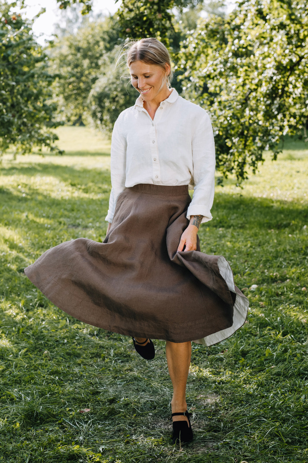 Classic Skirt, Cedar Brown