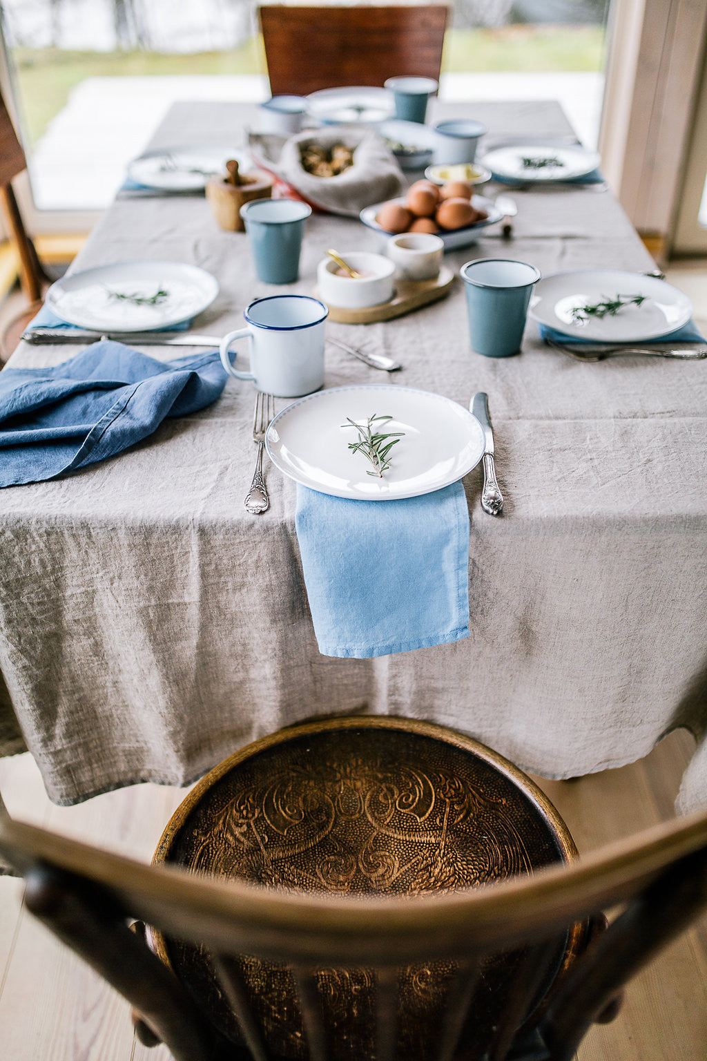 Linen Tablecloth - Son de Flor#color_natural-linen