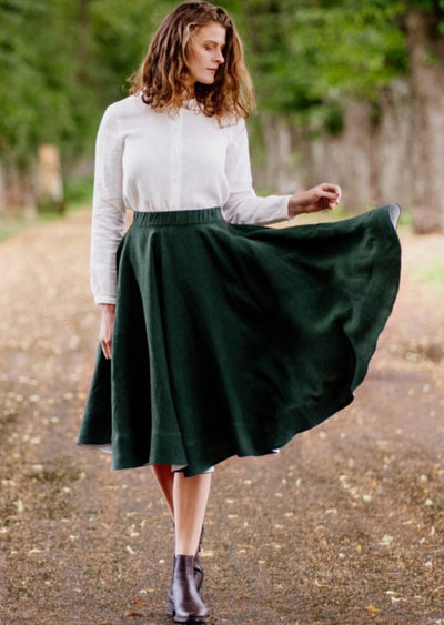 Classic Skirt - Son de Flor#color_evergreen
