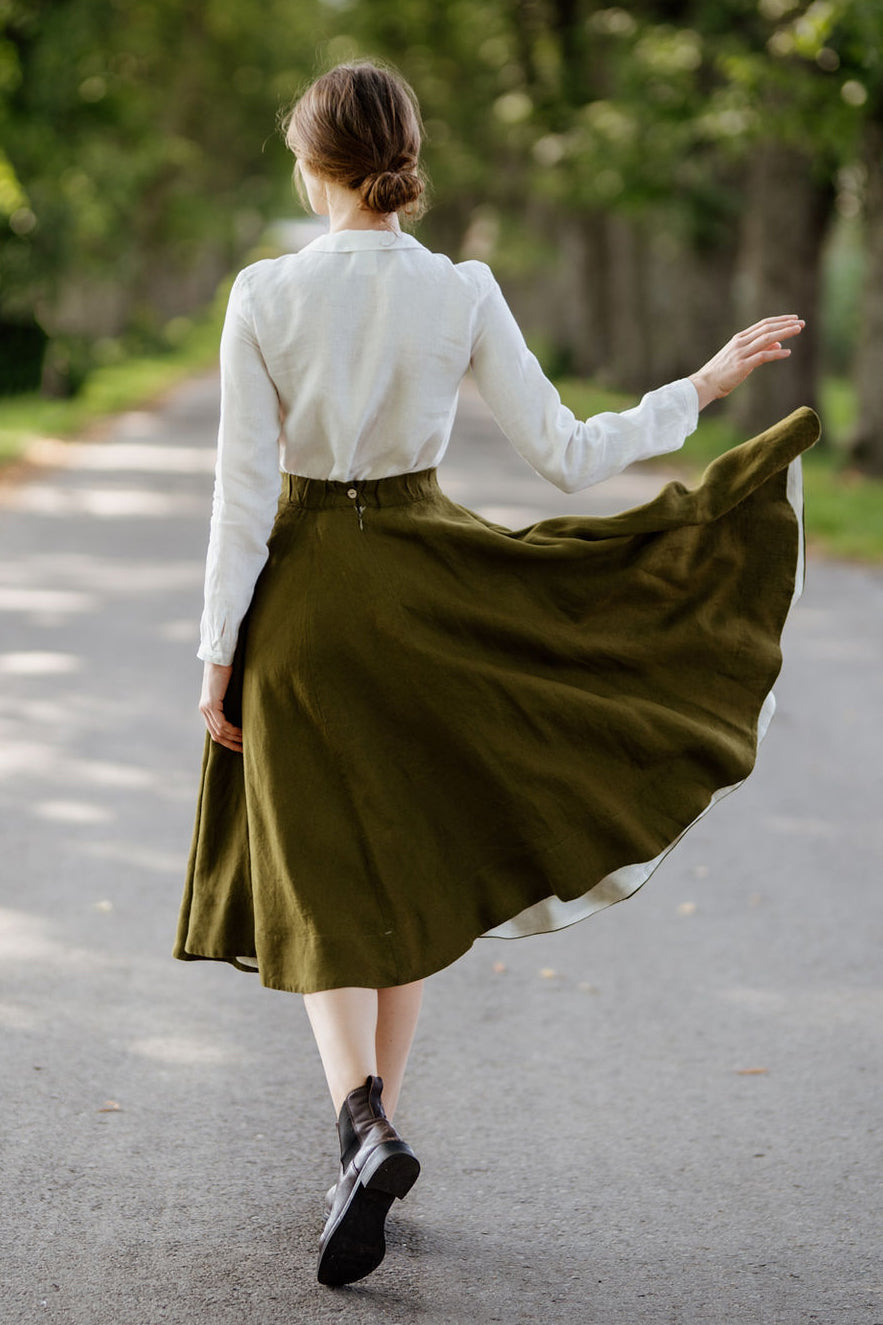 Classic Skirt, Rosemary Green | Son de Flor
