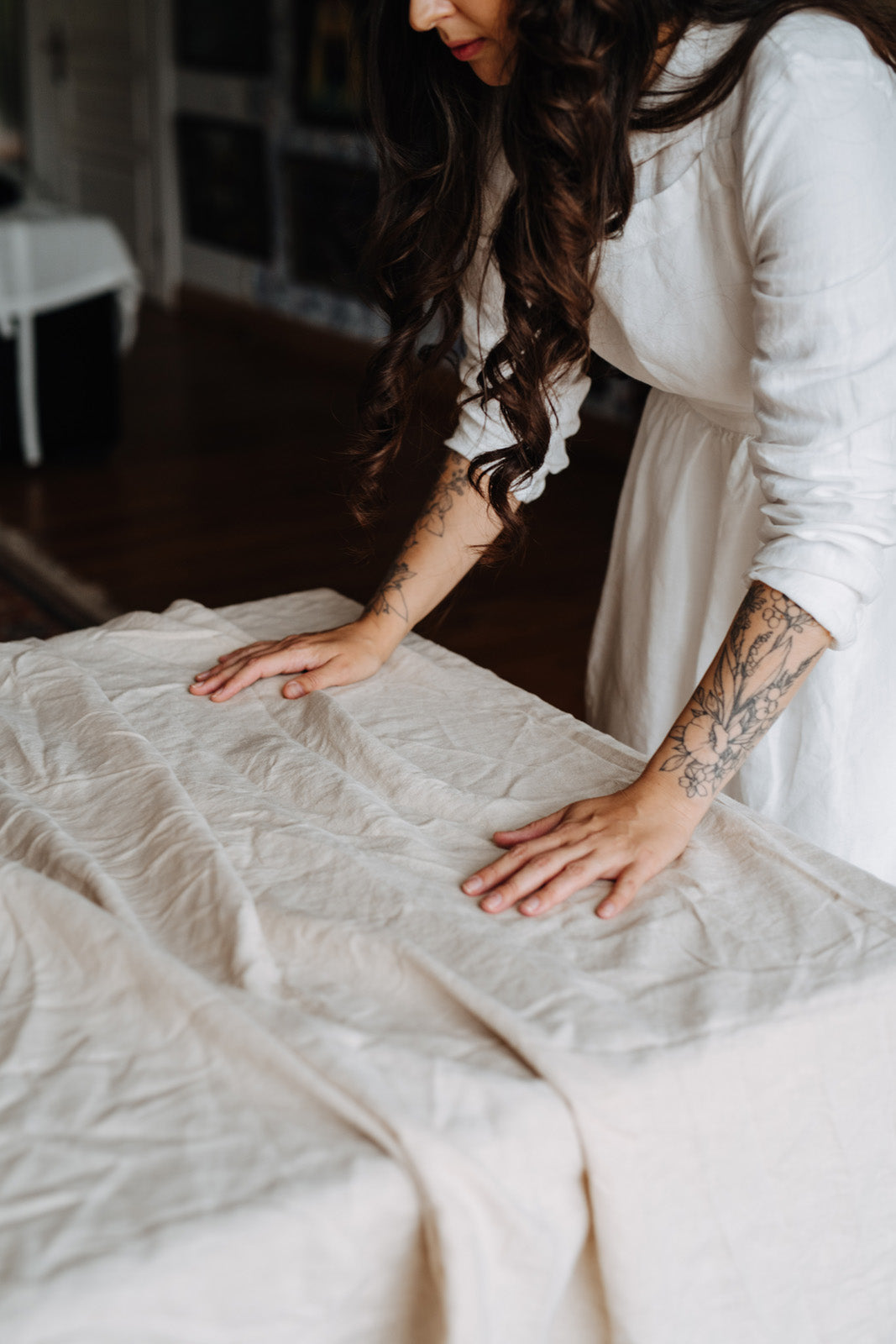 Linen Tablecloth - Son de Flor#color_natural-linen