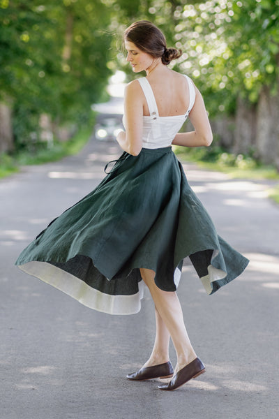 Wrap Skirt - Son de Flor#color_evergreen